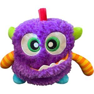 Fisher Price Giggles N Growls 6" Purple Monster Plush Plays Sounds Sensory Toy
